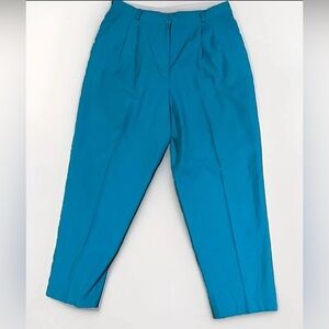 Vintage 80s Fundamental Things Women's Green Size 18 Dress Pants USA Made